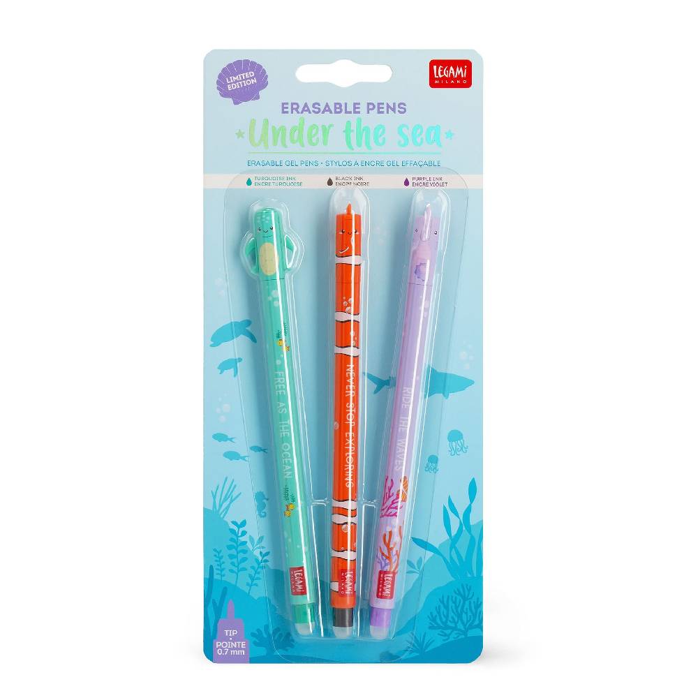 ﻿Legami Set di 3 Penne Gel Cancellabili - Erasable Pen Sconto