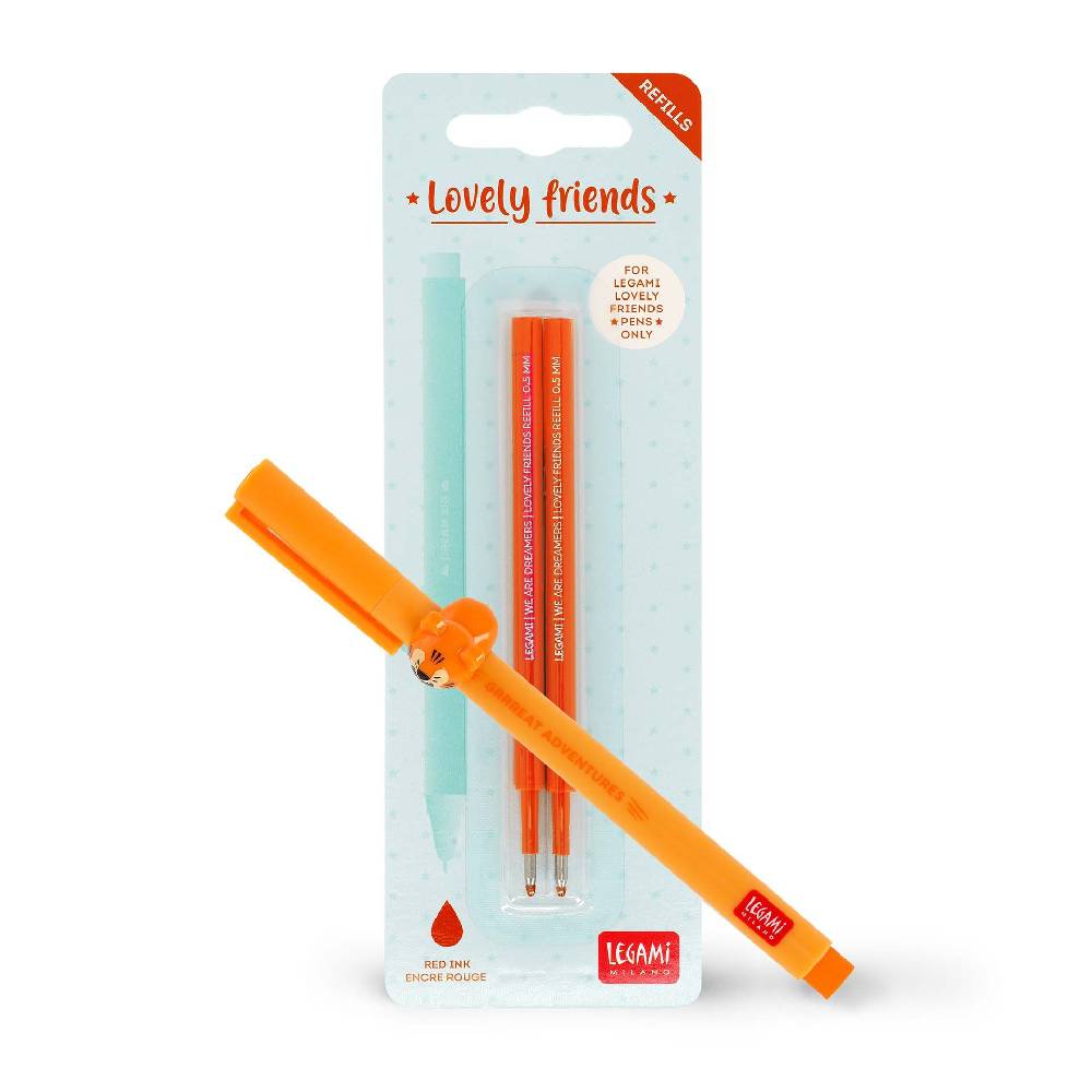 Legami Set Penna Lovely Tiger con Refill Arancione Moda