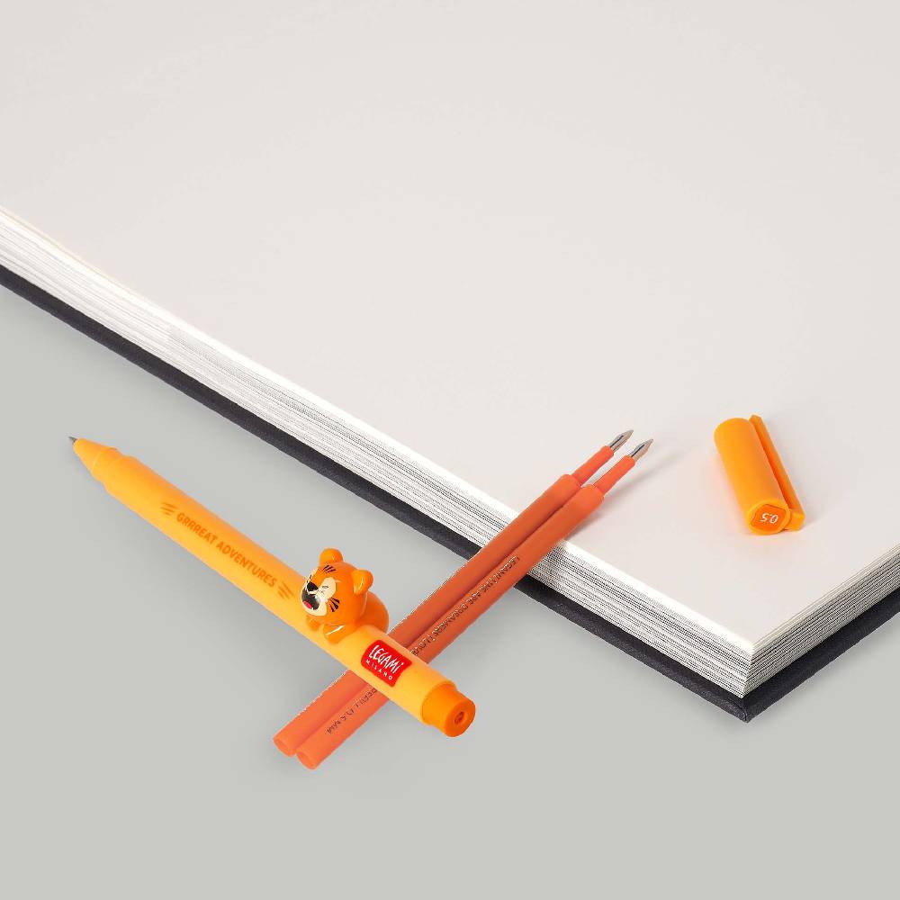 Legami Set Penna Lovely Tiger con Refill Arancione Moda