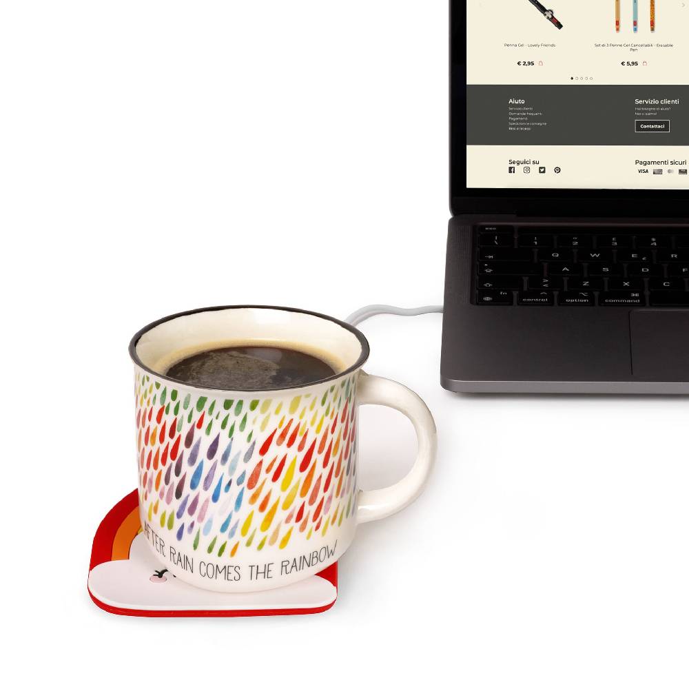 Legami Set Scalda tazza Rainbow e Tazza Rainbow In Linea
