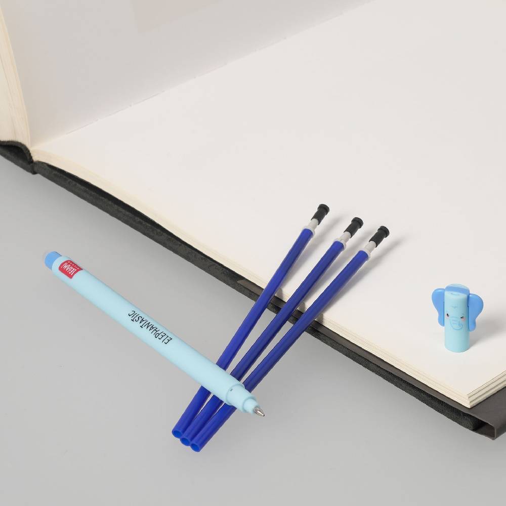 Legami Set Penna Cancellabile Elephant con Refill Blu Vendita