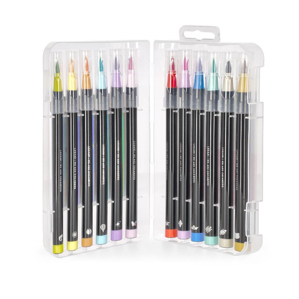 Legami Set di 12 Pennarelli con Punta Pennello - Brush Markers Offerta
