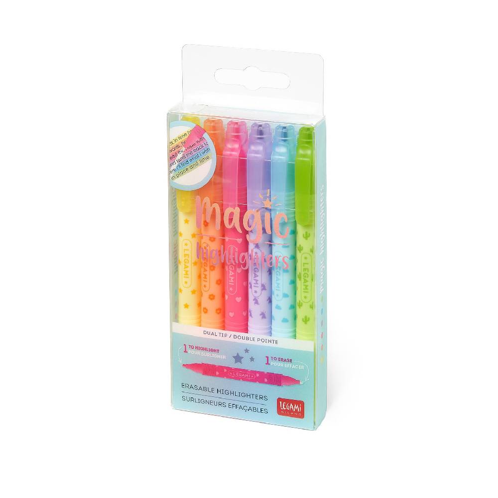 Legami Set di 6 Evidenziatori Cancellabili - Magic Highlighters Outlet