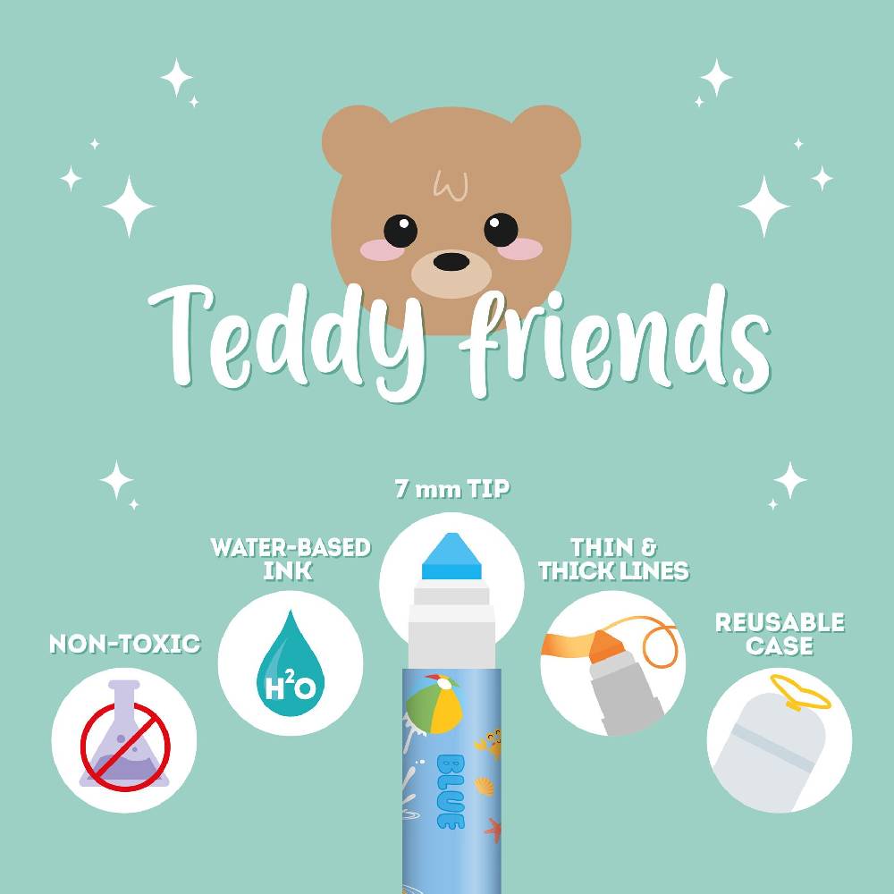 Legami Set di 12 Pennarelli - Teddy Friends Saldi