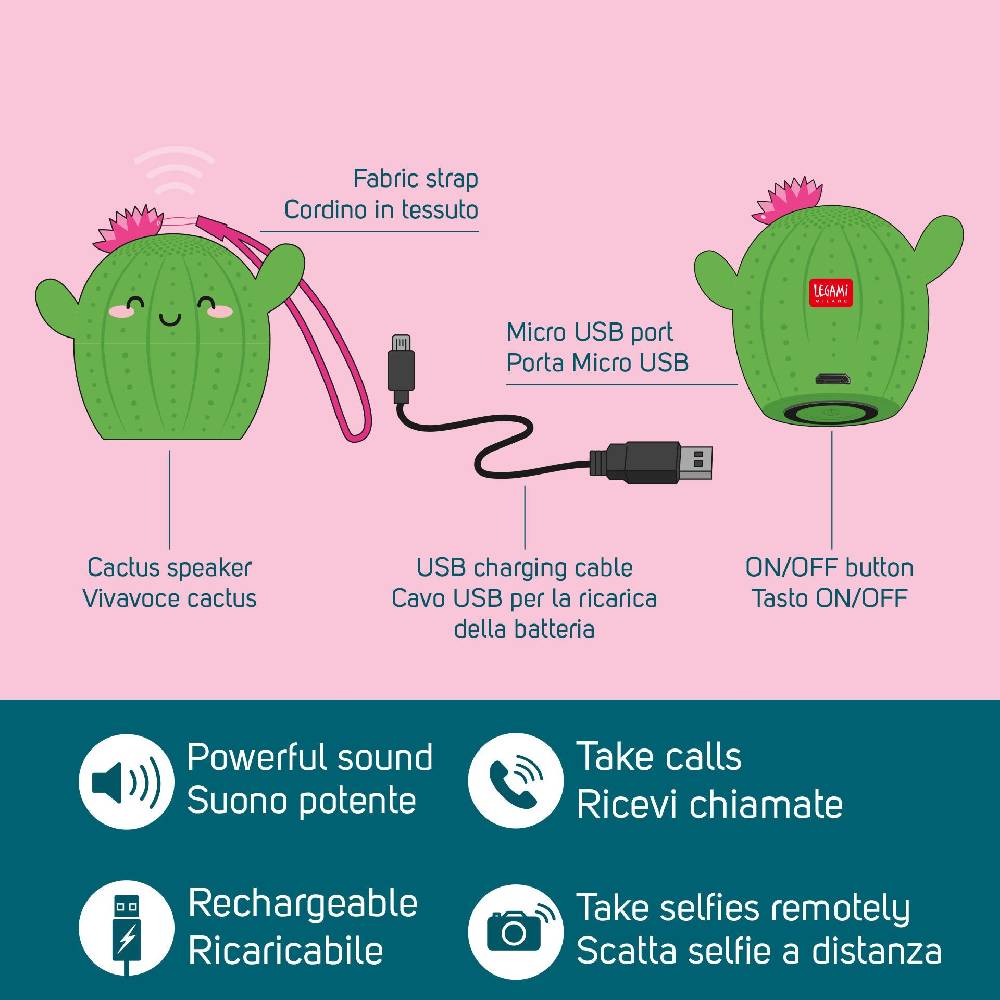 Legami Mini Vivavoce e Speaker Wireless - Pump Up The Volume Nuova