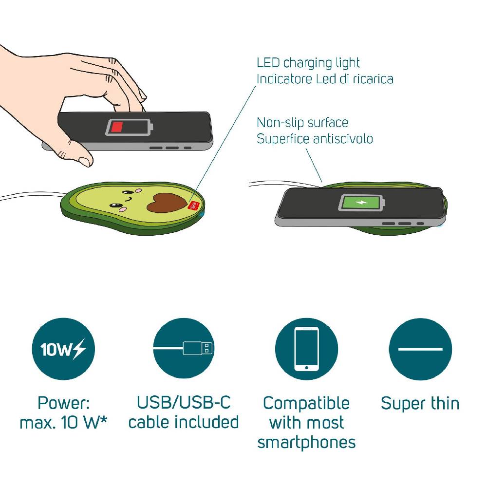Legami Caricabatterie Wireless per Smartphone - Super Fast Vendita Calda