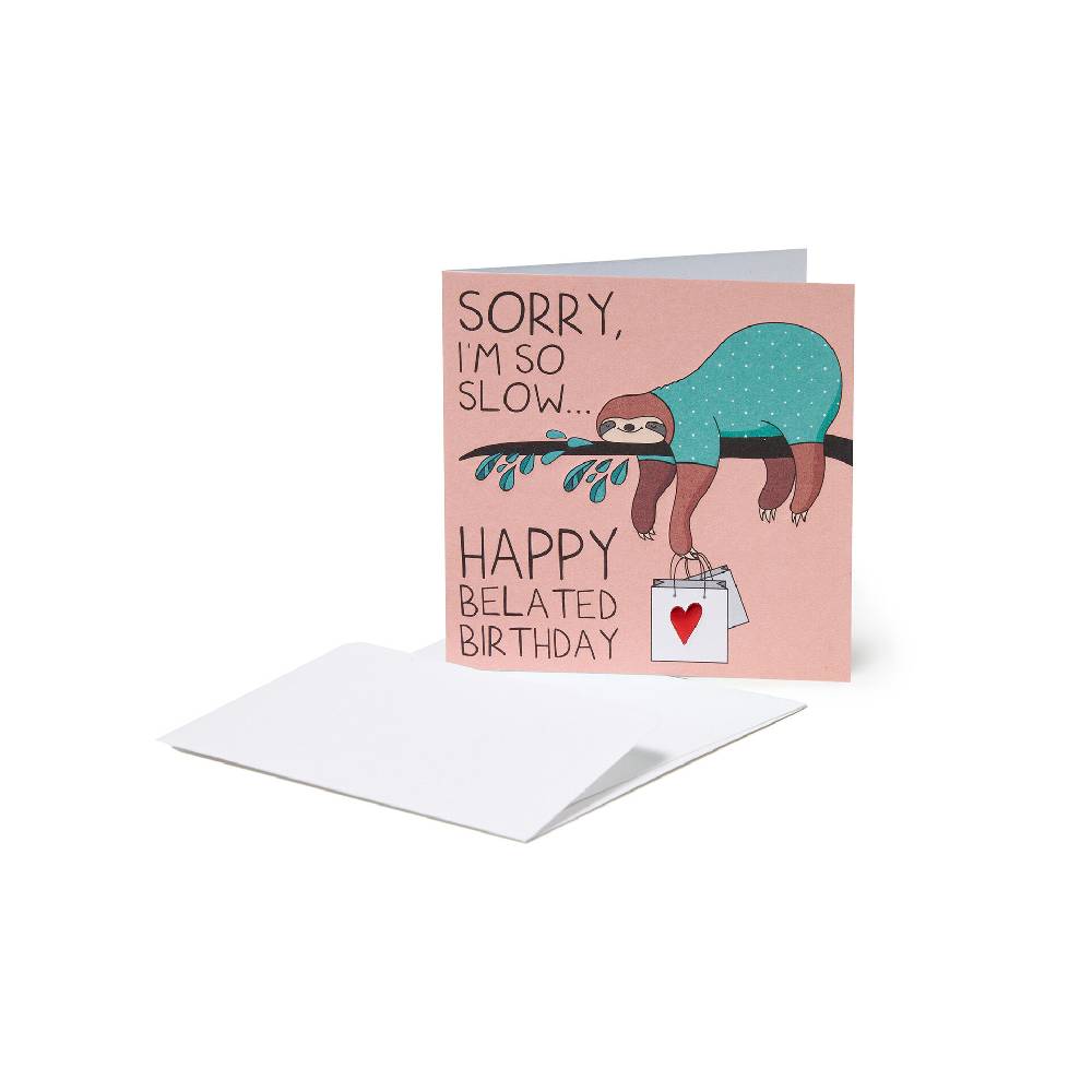 Legami Biglietto di Auguri di Compleanno - Scusa per il Ritardo!