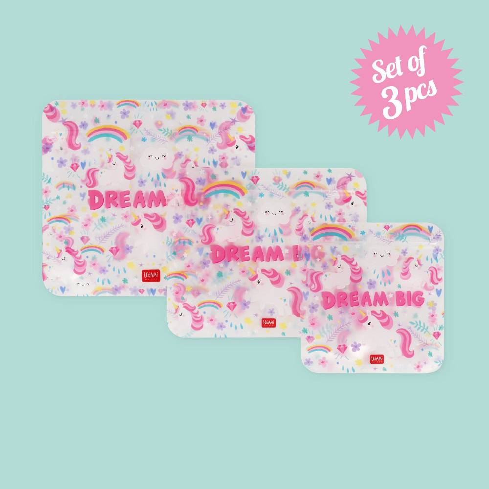 Legami Set di 3 Buste per Alimenti - Snack Bags Nuova