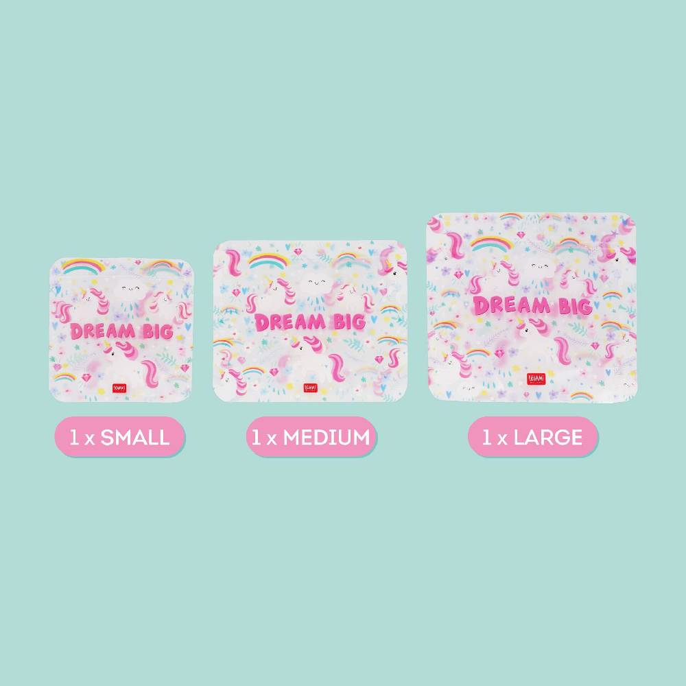 Legami Set di 3 Buste per Alimenti - Snack Bags Nuova