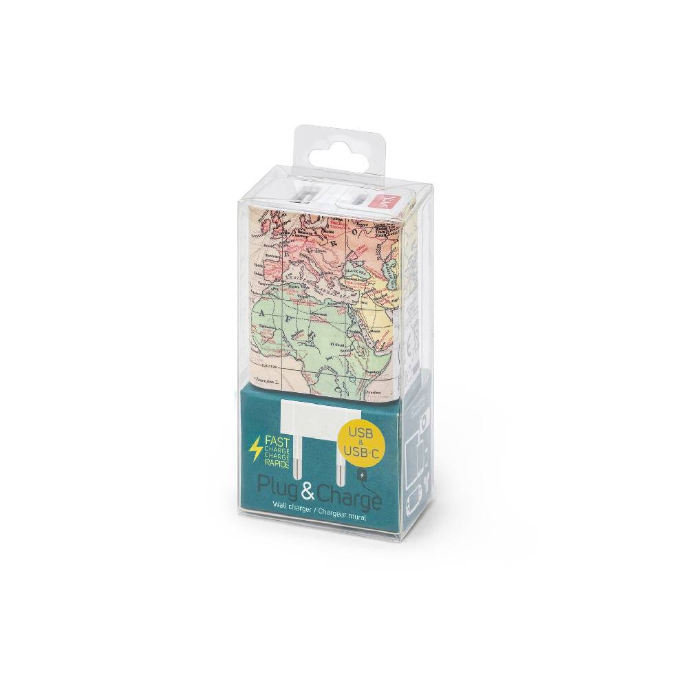 Legami Caricabatterie da Muro - USB + USB-C - Plug &Charge Negozi Online