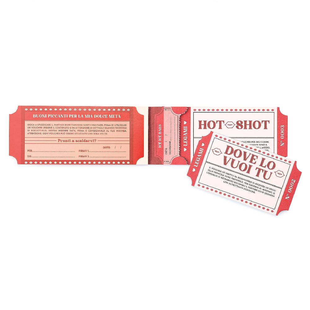 Legami Blocchetto da 24 Voucher Piccanti - Italiano Saldi
