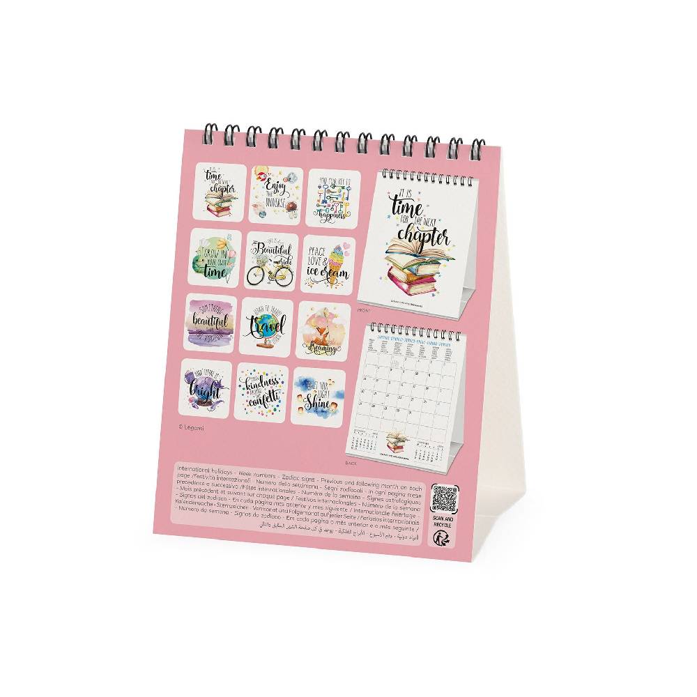 Legami Calendario da Tavolo 2025 - 12 x 14,5 cm Ritorno libero