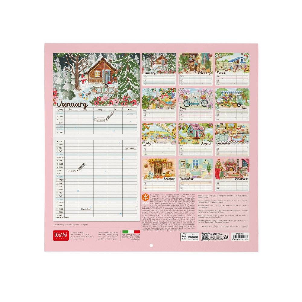 Legami Calendario da Parete 2025 - 30 x 29 cm Negozio