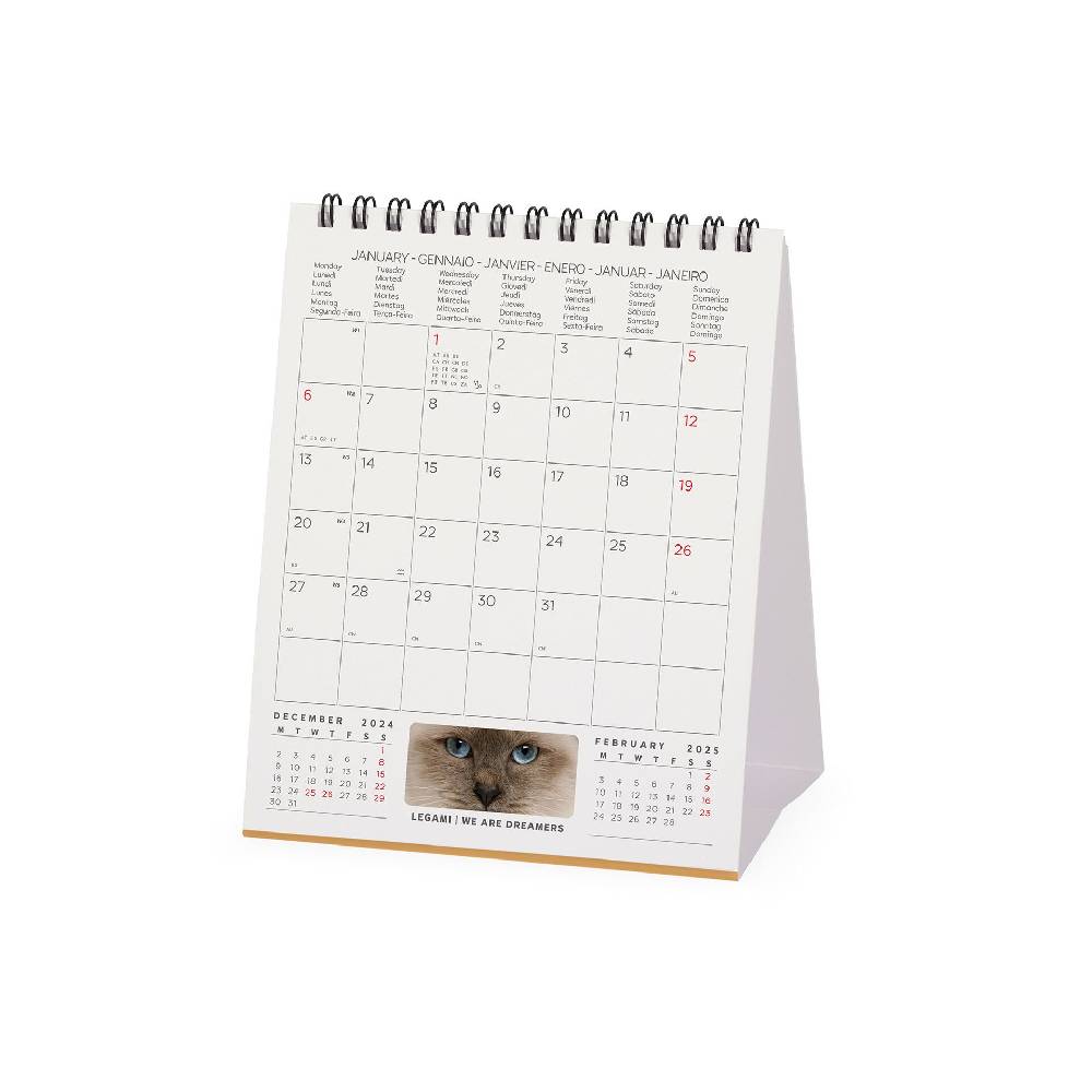 Legami Calendario da Tavolo 2025 - 12 x 14,5 cm Italia