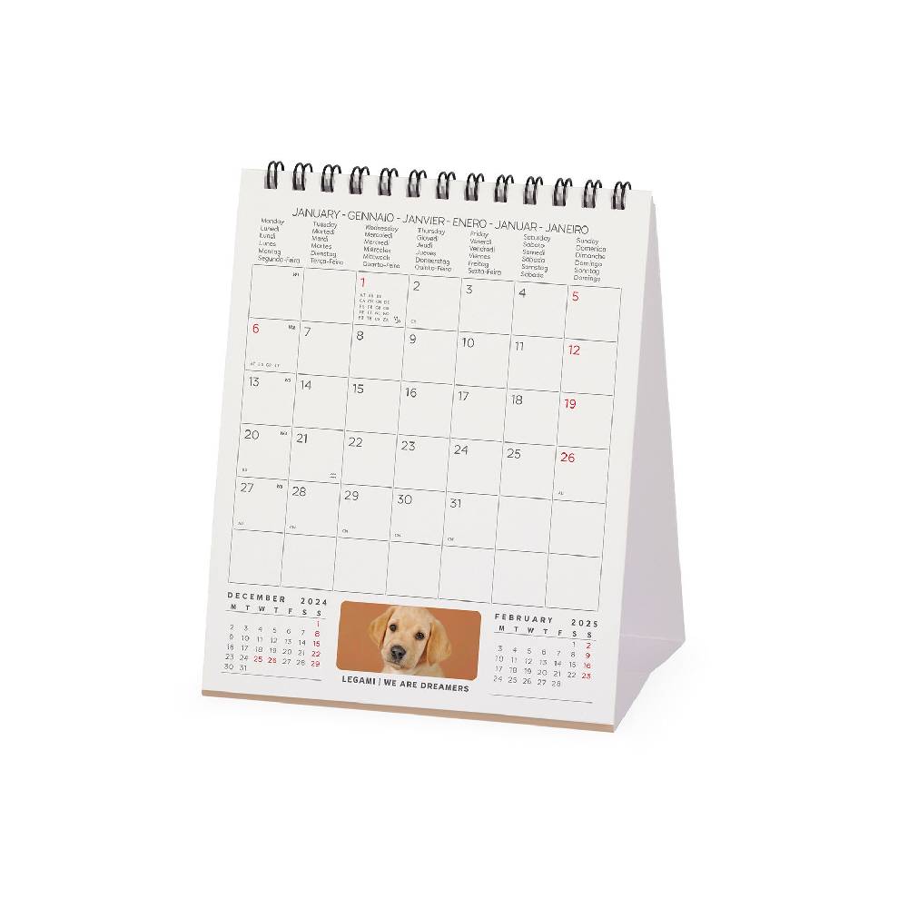 Legami Calendario da Tavolo 2025 - 12 x 14,5 cm Qualità