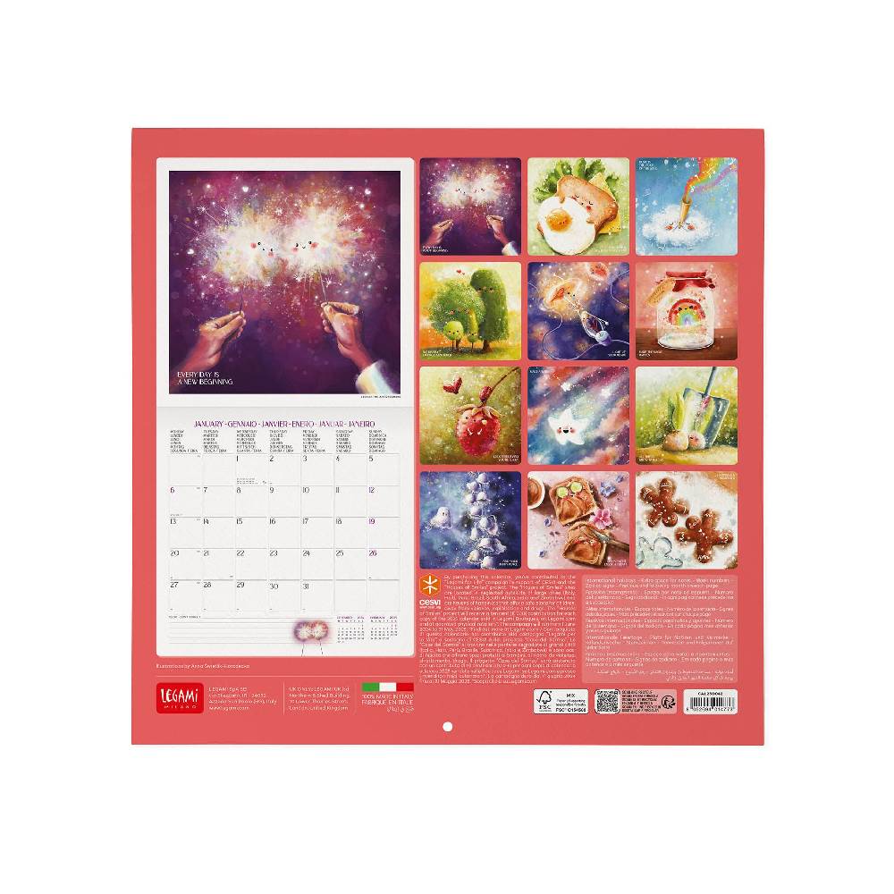 Legami Calendario da Parete 2025 - 30 x 29 cm Pezzi Unici