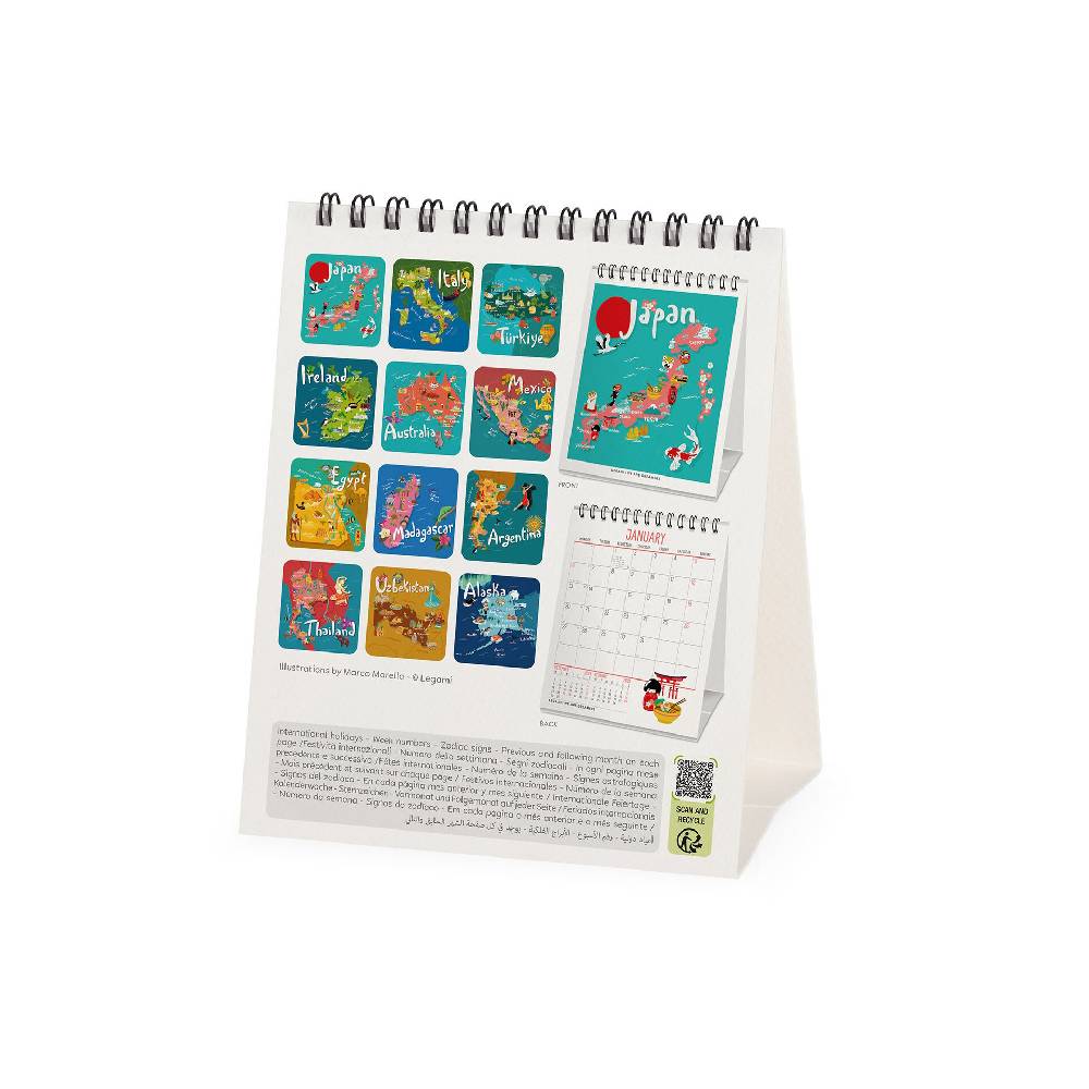 Legami Calendario da Tavolo 2025 - 12 x 14,5 cm Soddisfazione Garantita