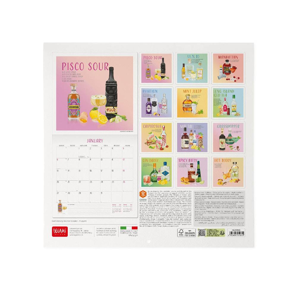 Legami Calendario da Parete 2025 - 30 x 29 cm Prezzo Ridotto