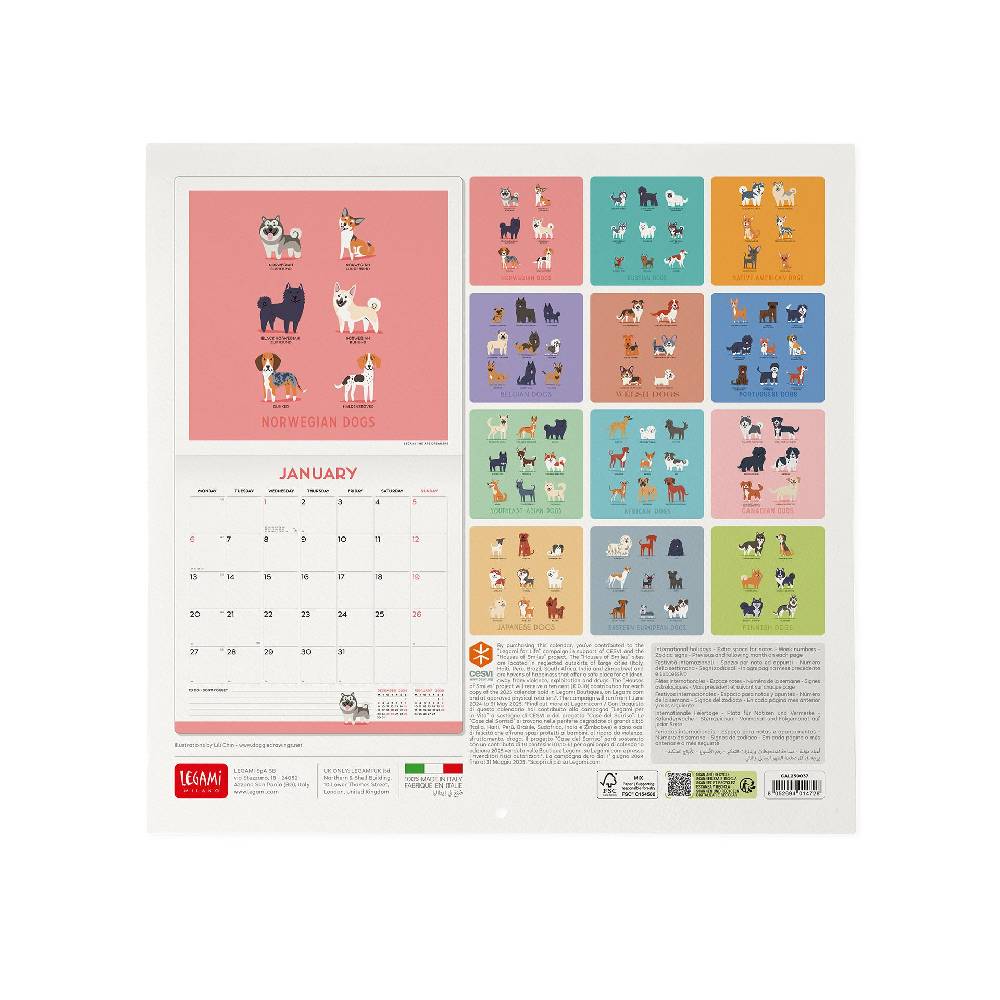 Legami Calendario da Parete 2025 - 30 x 29 cm Convenienza