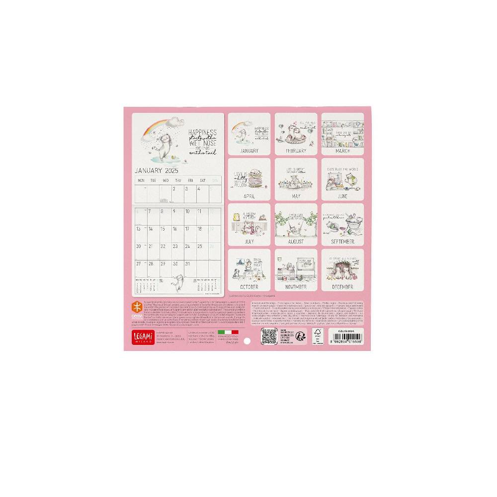 Legami Calendario da Parete 2025 - 18 x 18 cm Novità