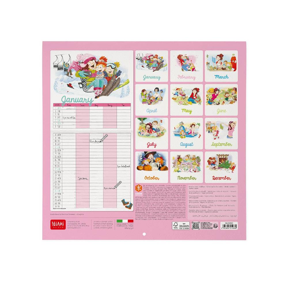 Legami Calendario da Parete 2025 - 30 x 29 cm Presa