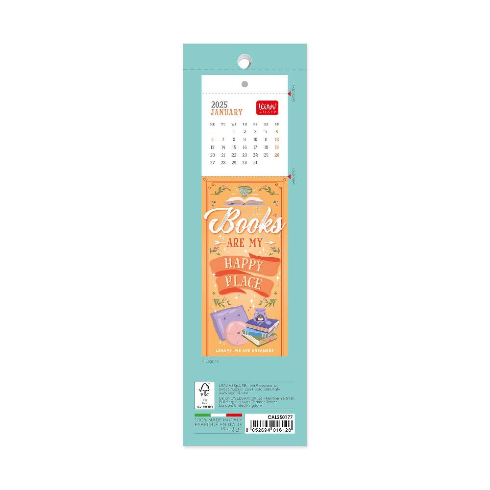 Legami Calendario Segnalibro 2025 - 5,5 x 18 cm 2025