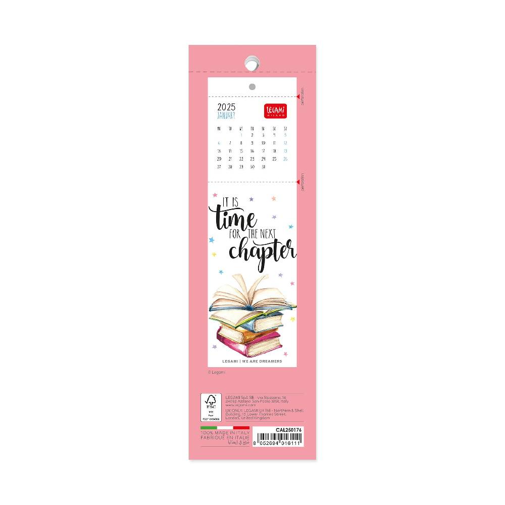 Legami Calendario Segnalibro 2025 - 5,5 x 18 cm Italy