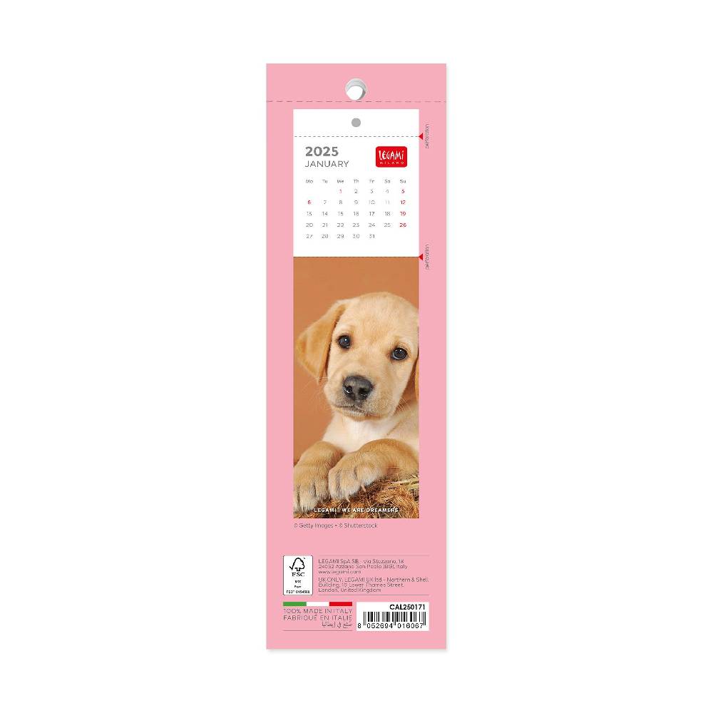 Legami Calendario Segnalibro 2025 - 5,5 x 18 cm Italia