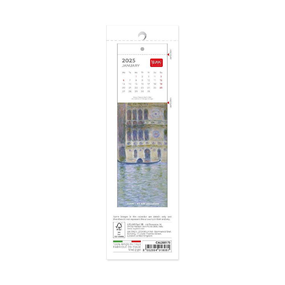 Legami Calendario Segnalibro 2025 - 5,5 x 18 cm Nuovo