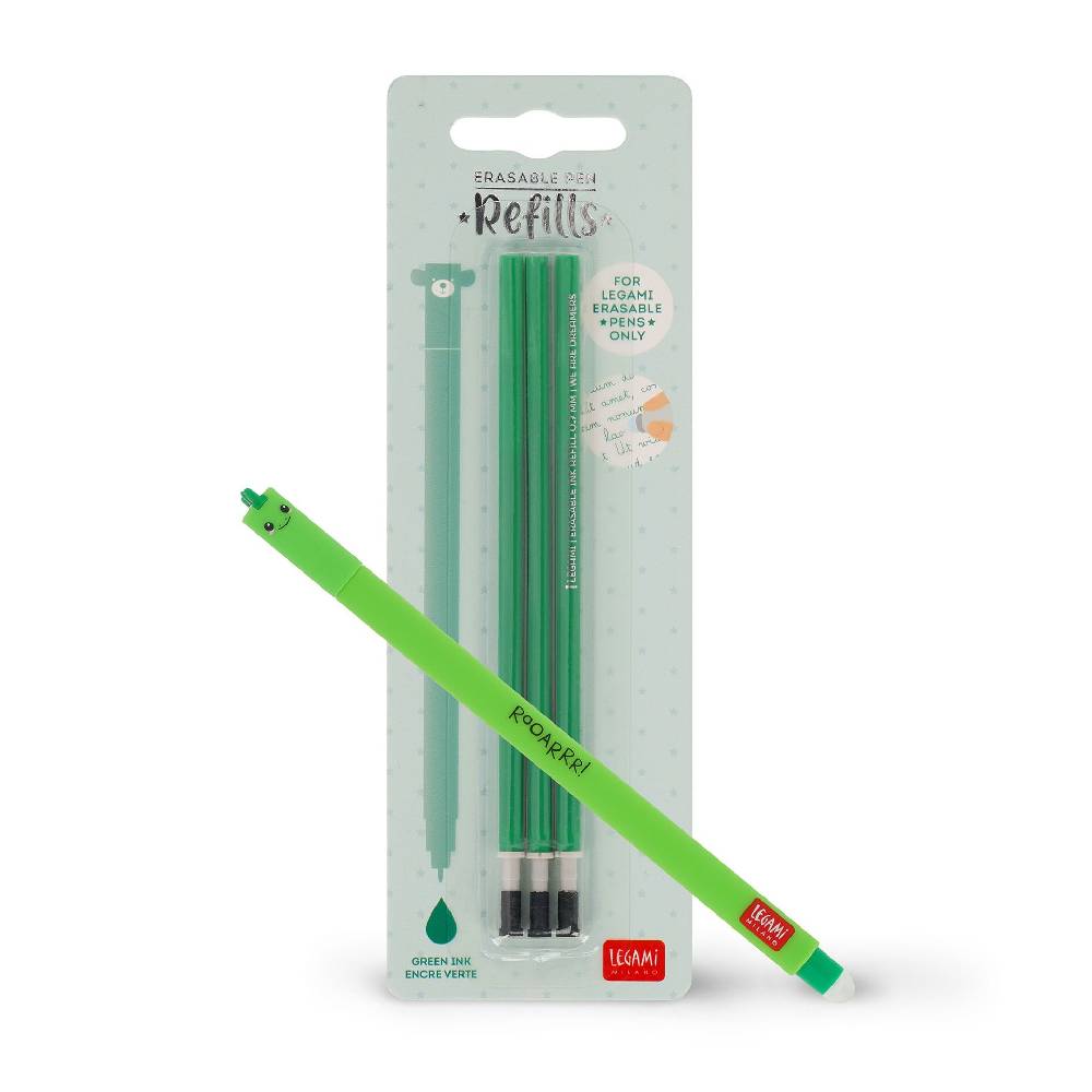 Legami Set Penna Cancellabile Dino con Refill Verde Spedizione gratuita