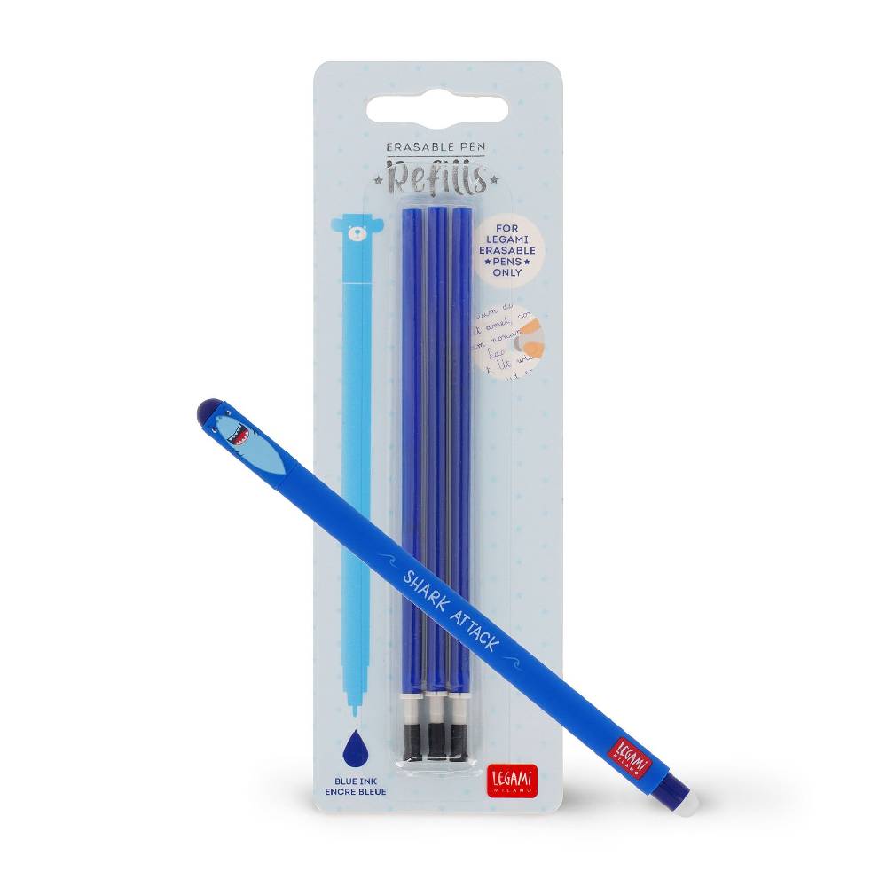 Legami Set Penna Cancellabile Shark con Refill Blu Prezzo di fabbrica