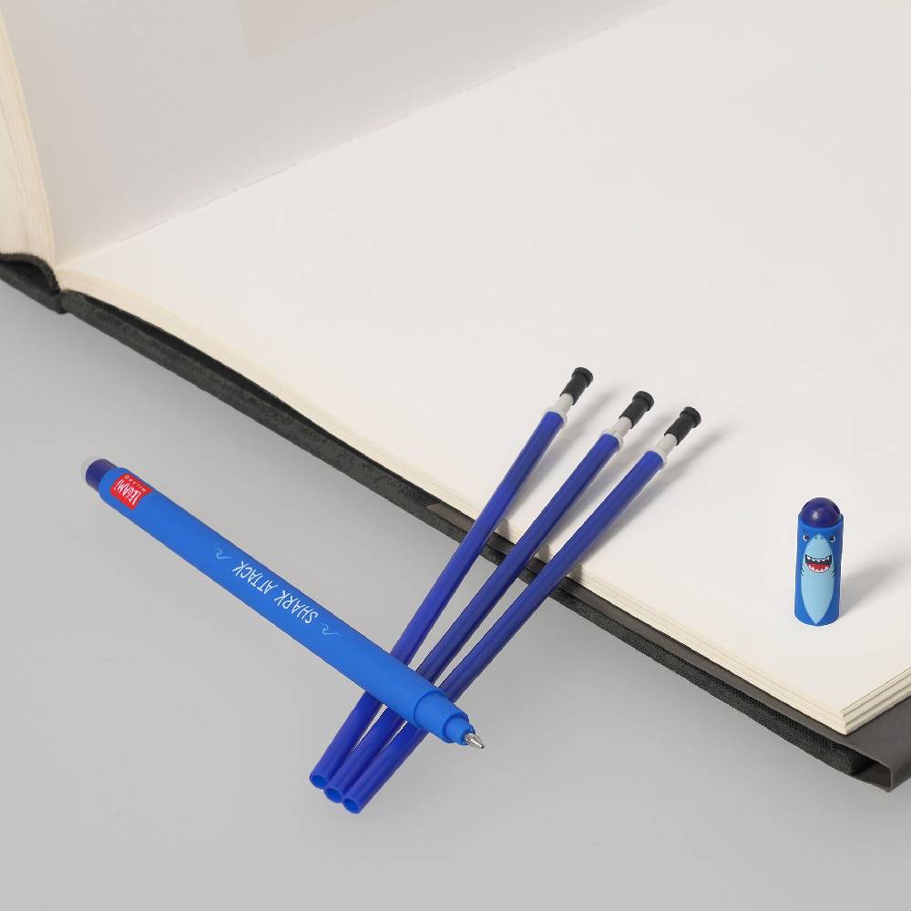 Legami Set Penna Cancellabile Shark con Refill Blu Prezzo di fabbrica