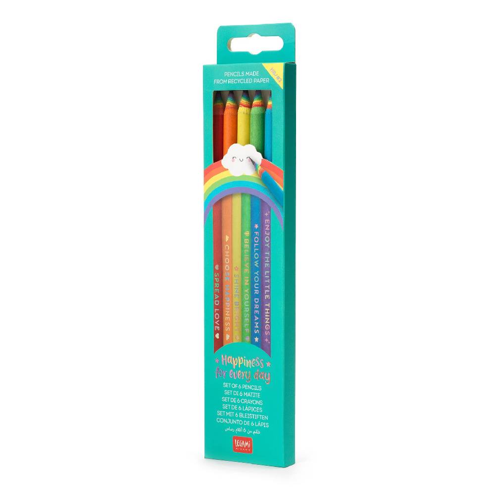 Legami Set di 6 Matite HB in Carta Riciclata Smaltimento dello stoccaggio