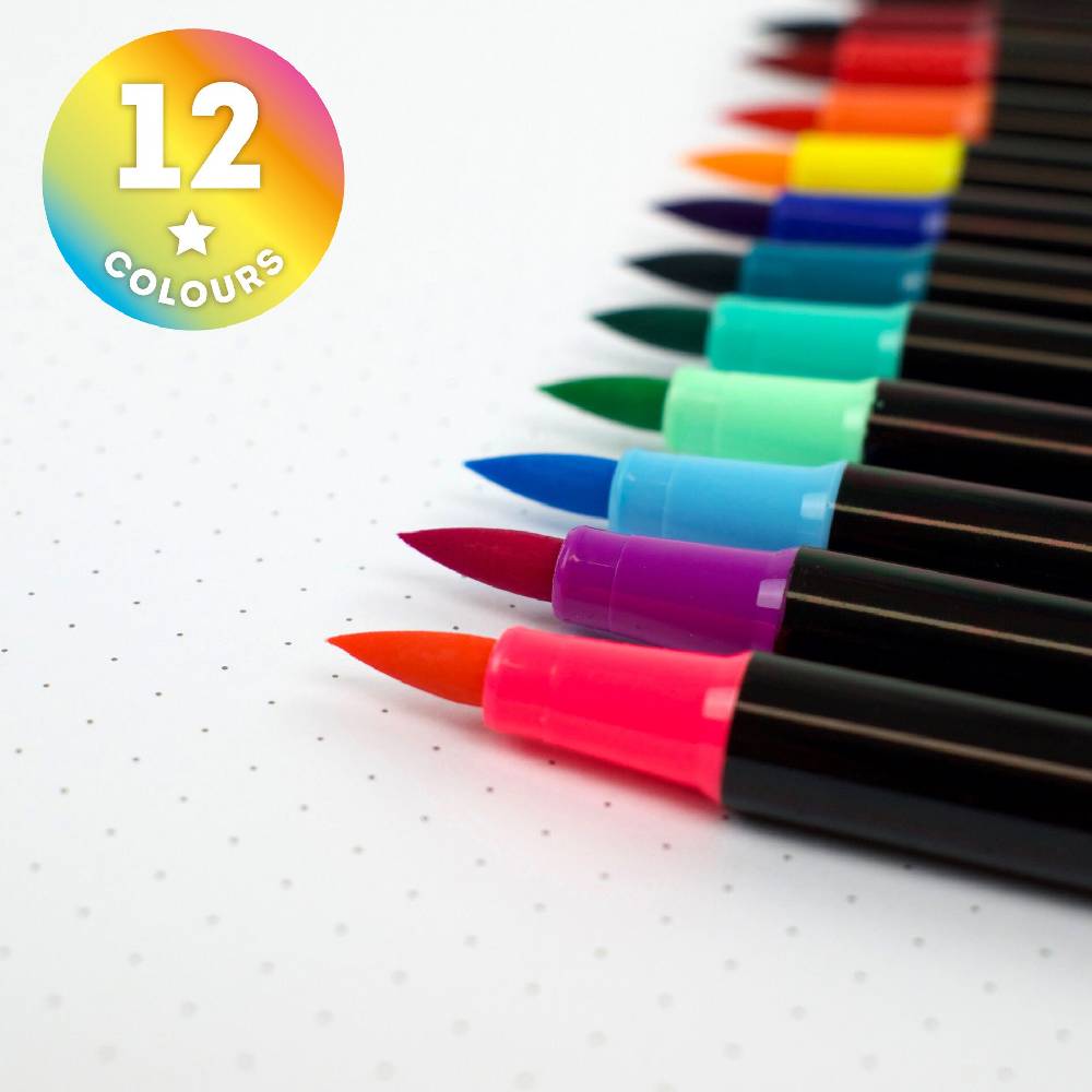 Legami Set di 12 Pennarelli con Punta Pennello - Brush Markers Prezzo basso