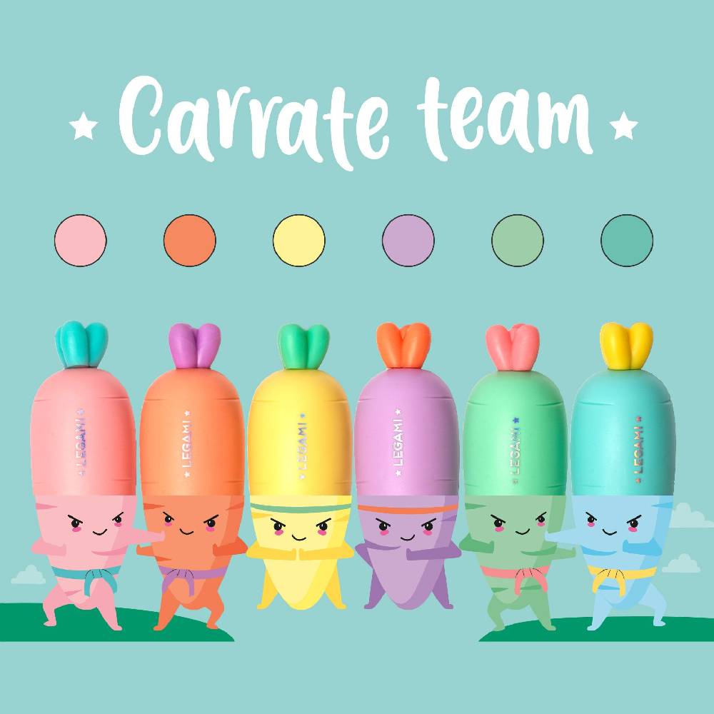 Legami Set di 6 Mini Evidenziatori - Carrate Team Super Saving Price