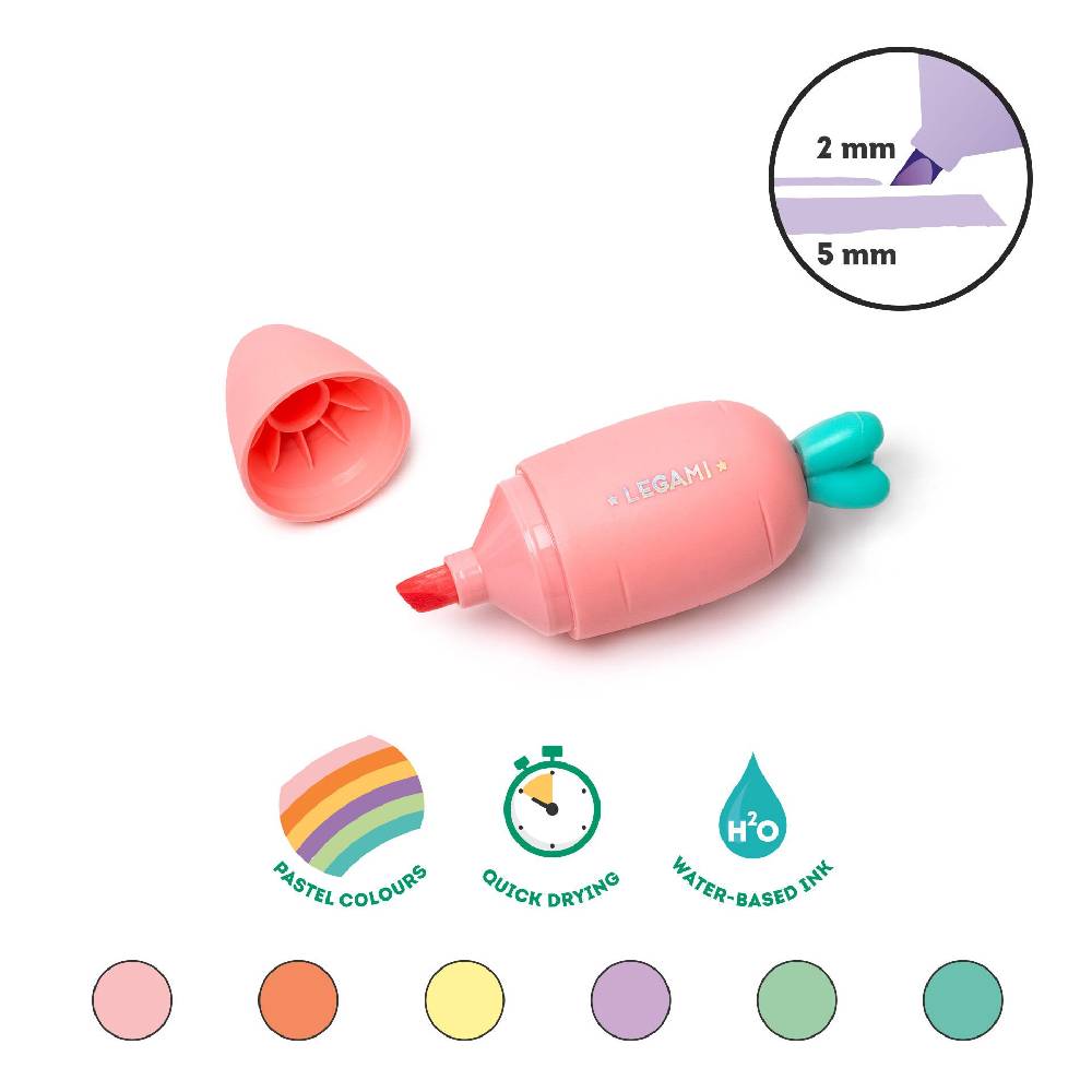 Legami Set di 6 Mini Evidenziatori - Carrate Team Super Saving Price