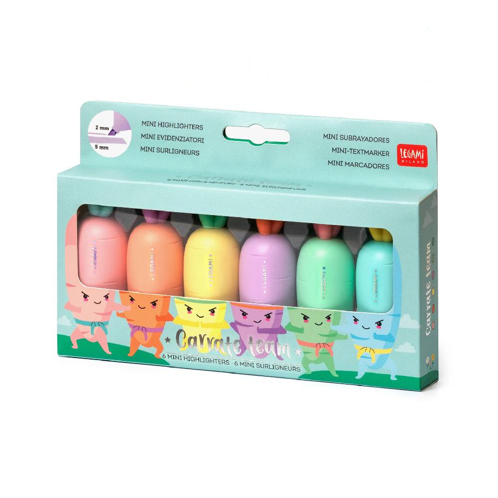 Legami Set di 6 Mini Evidenziatori - Carrate Team Super Saving Price