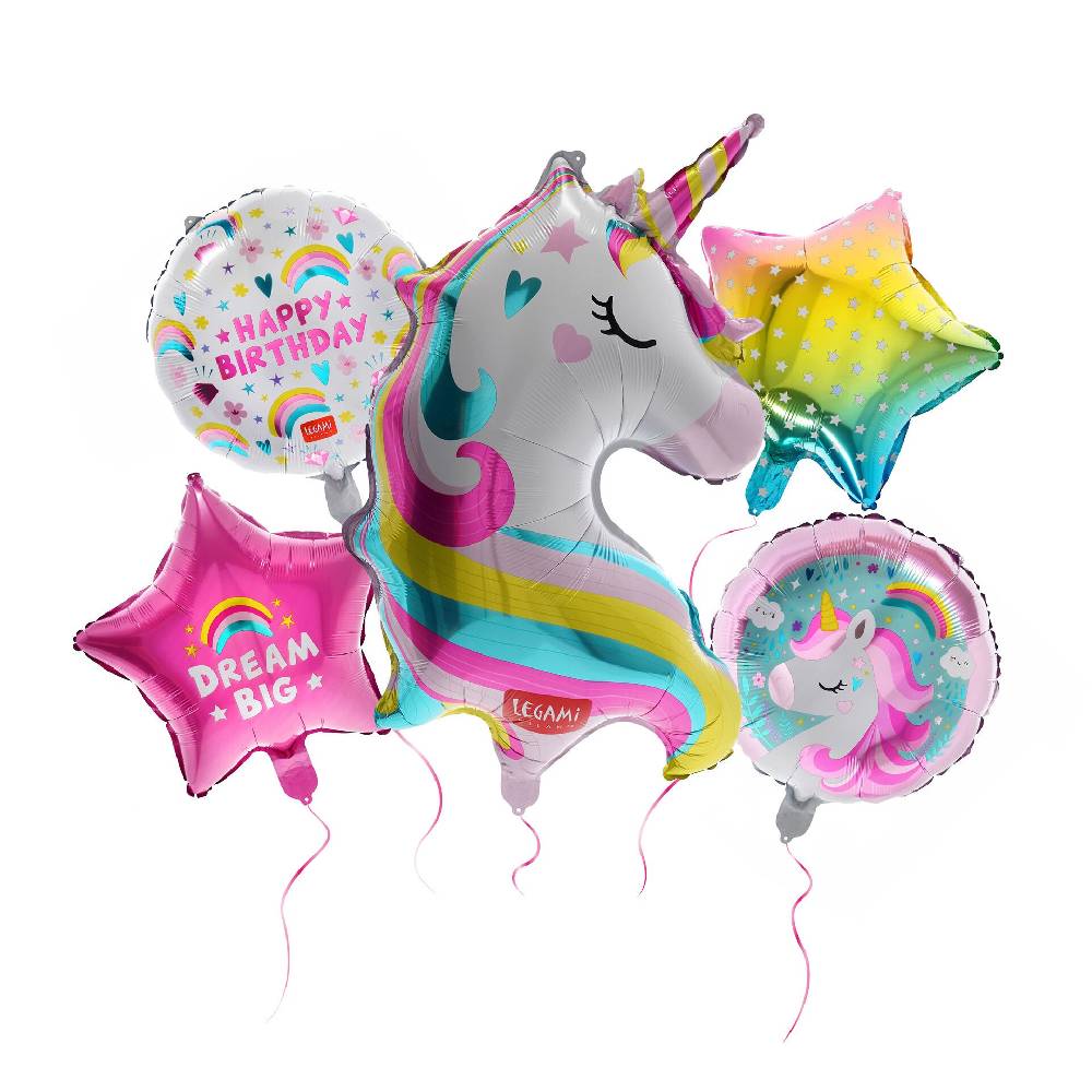 Legami Set di 5 Palloncini per Festa di Compleanno - Let's Party In Vendita