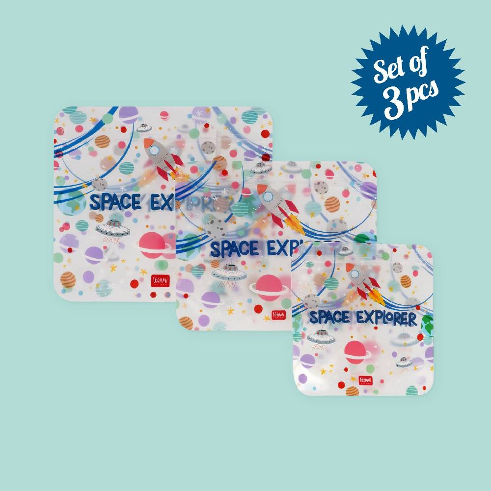 Legami Set di 3 Buste per Alimenti - Snack Bags Comprare a buon mercato
