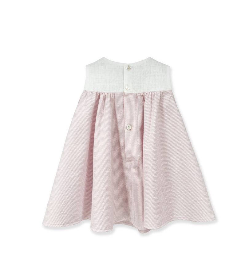 La Stupenderia WHITE AND PINK STRIPED DRESS Economico