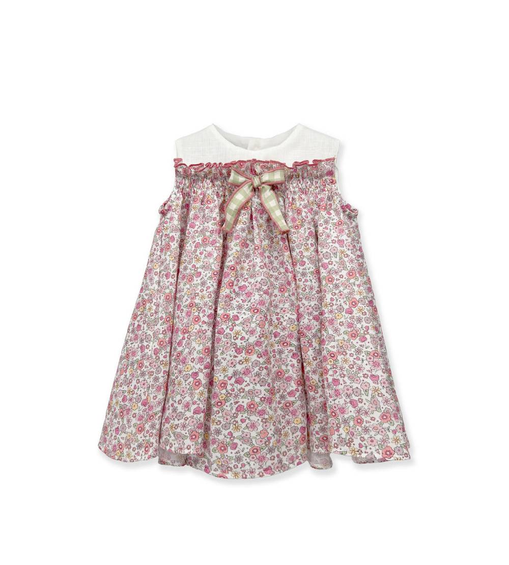 La Stupenderia PINK AND ORANGE FLOWER DRESS