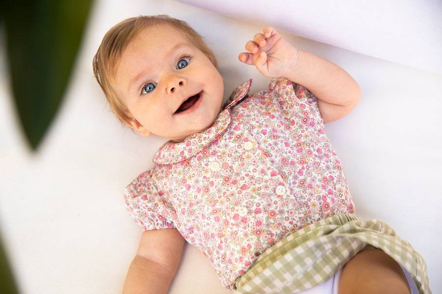 La Stupenderia COMPLETO A FIORI CON GONNELLINA Nuovo