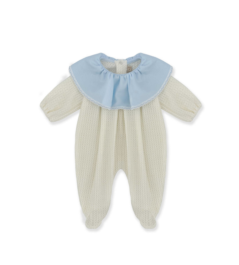 La Stupenderia LIGHT BLUE NECK KNITTED ROMPER Spedizione Gratuita