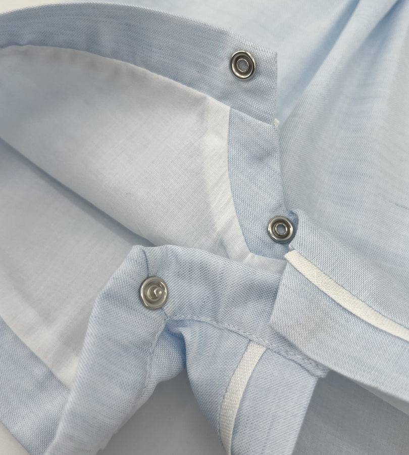 La Stupenderia BLUE LINEN ROMPER Prezzo Ridotto