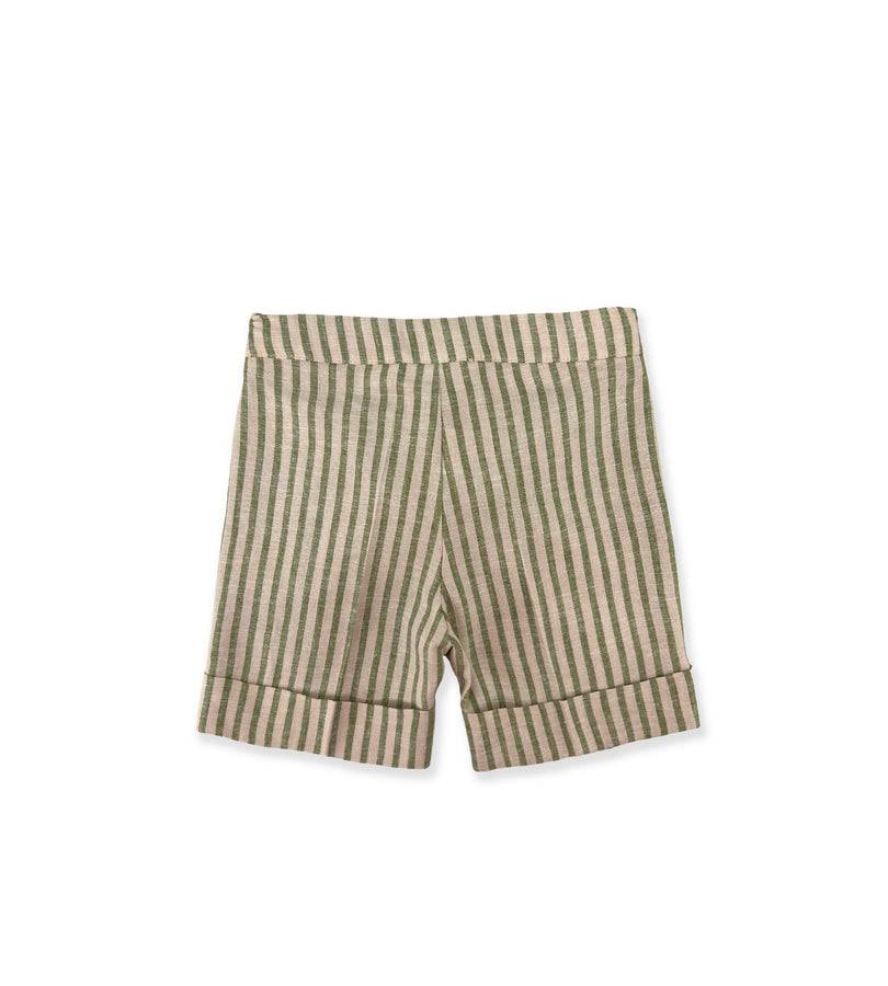 La Stupenderia BERMUDA A RIGHE VERDI E BEIGE Saldi Di Fabbrica