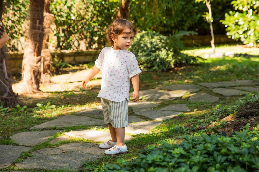 La Stupenderia CAMICIA LINO CON ANCORE ROSSE I Più Venduti