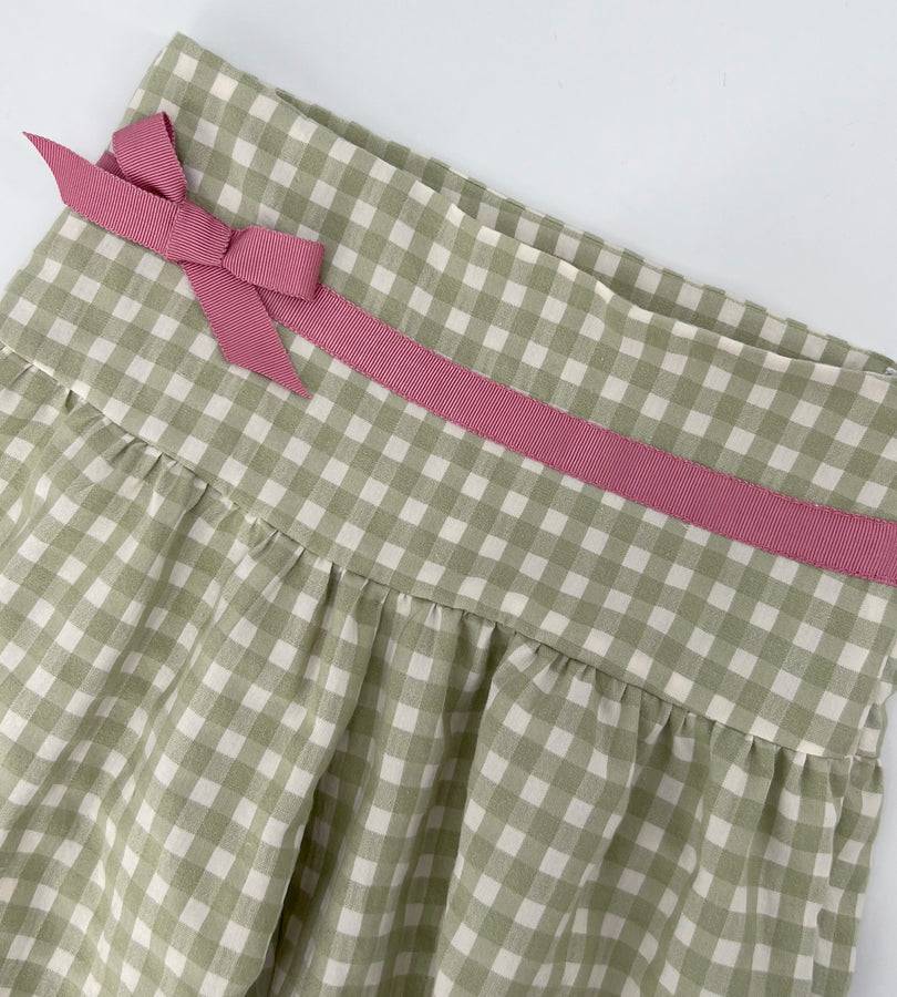 La Stupenderia PANTALONE VICHY VERDE Nuova