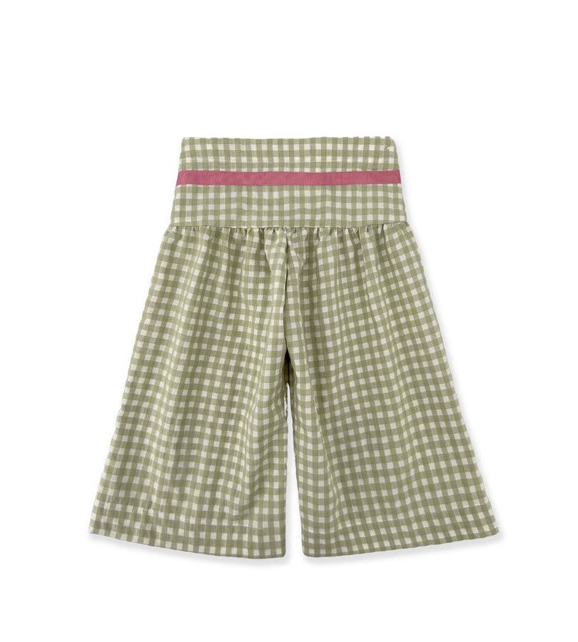 La Stupenderia PANTALONE VICHY VERDE Nuova
