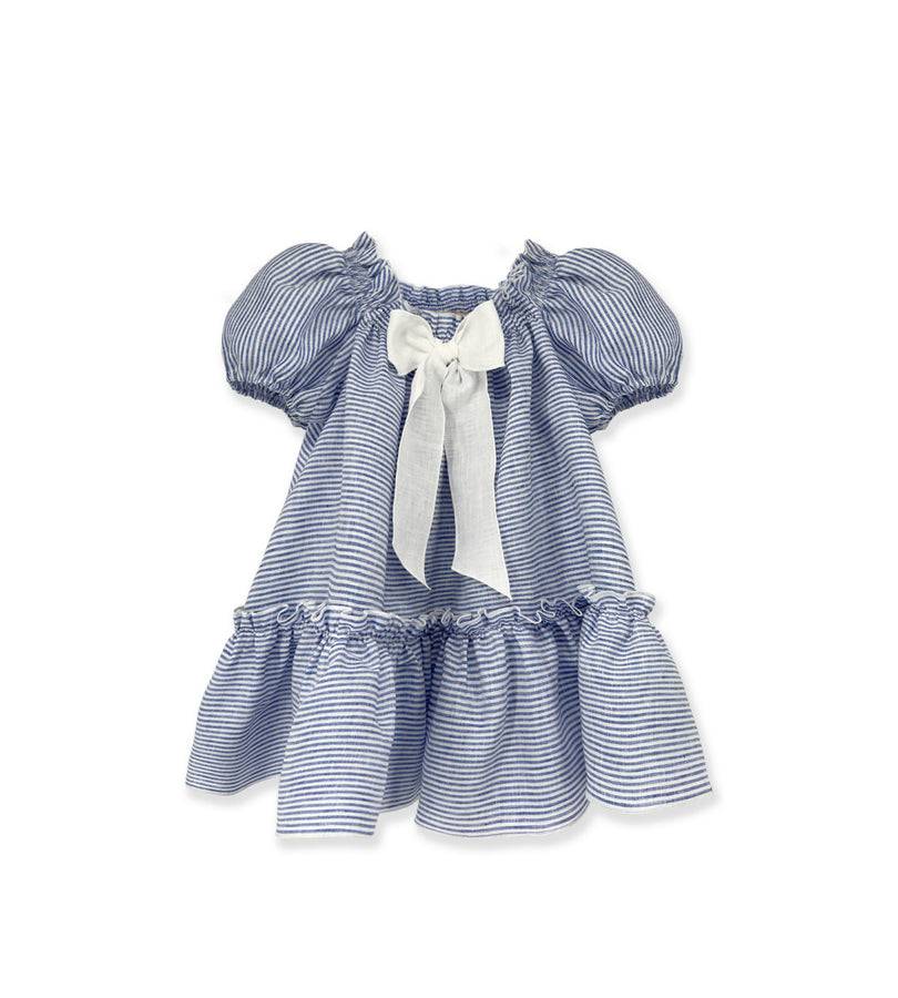 La Stupenderia WHITE AND BLUE STRIPED DRESS Moda