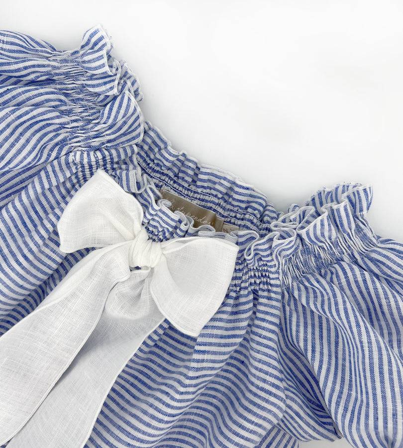 La Stupenderia WHITE AND BLUE STRIPED DRESS Moda